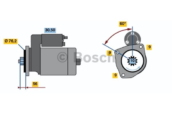 Startmotor 12V Bosch 0 001 125 031 BOSCH