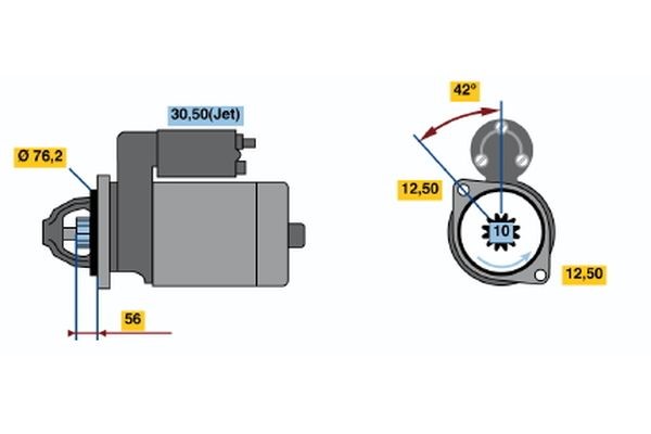 Startmotor 12V Bosch 0 001 125 042 BOSCH
