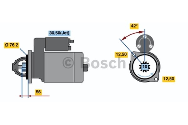 Startmotor 12V Bosch 0 001 125 042 BOSCH