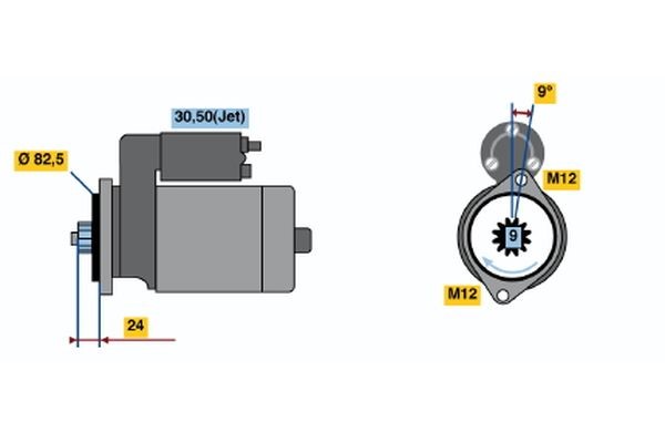 Startmotor 12V Bosch 0 001 125 511 BOSCH