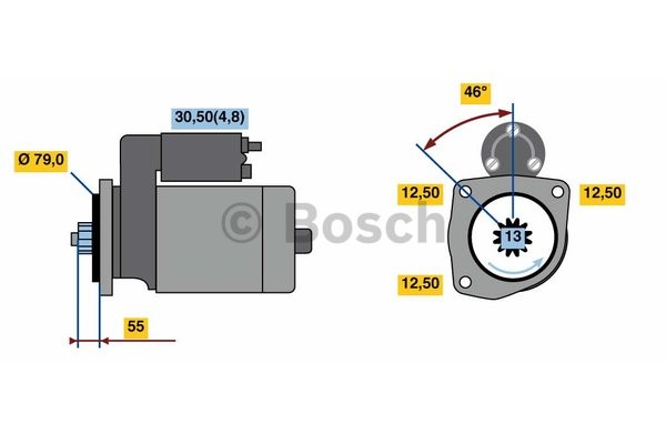 Startmotor 12V Bosch 0 001 142 003 BOSCH