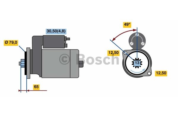 Startmotor 12V Bosch 0 001 153 009 BOSCH