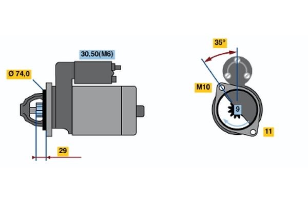 Startmotor 12V Bosch 0 001 223 018 BOSCH Startmotor 12V Bosch 0 001 223 018 BOSCH
