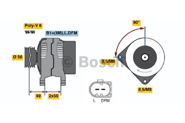 Generator 14V 90A Bosch 0 124 325 003 BOSCH