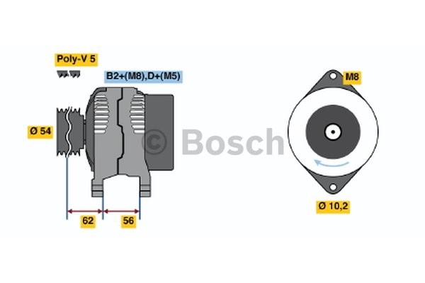 Generator 14V 100A Bosch 0 124 425 025 BOSCH