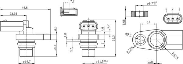 Sensor, tändningsimpuls Bosch 0 232 103 099 BOSCH
