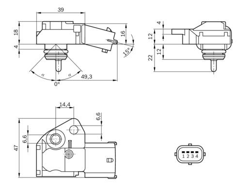 Sensor, bränsletemperatur Bosch 0 261 230 109 BOSCH Sensor, bränsletemperatur Bosch 0 261 230 109 BOSCH