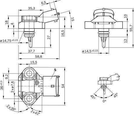 Sensor, bränsletemperatur Bosch 0 261 230 145 BOSCH Sensor, bränsletemperatur Bosch 0 261 230 145 BOSCH