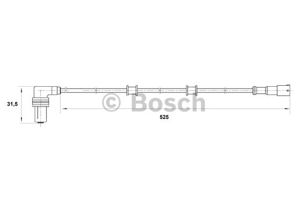 ABS-givare, Sensor, hjulvarvtal, Framaxel Bosch 0 265 001 206 BOSCH ABS-givare, Sensor, hjulvarvtal, Framaxel Bosch 0 265 001 206 BOSCH