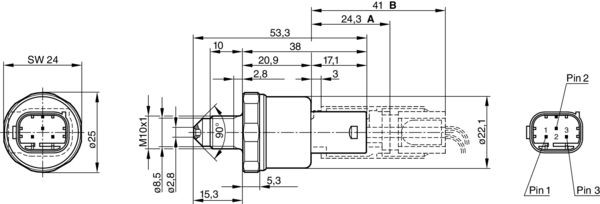 Tryckbrytare, bromshydraulik Bosch 0 265 005 303 BOSCH