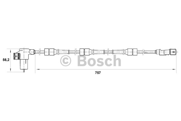 ABS-givare, Sensor, hjulvarvtal, Bakaxel Bosch 0 265 006 202 BOSCH ABS-givare, Sensor, hjulvarvtal, Bakaxel Bosch 0 265 006 202 BOSCH