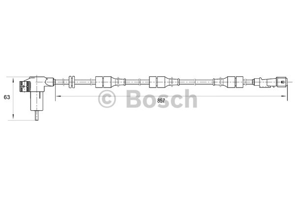 ABS-givare, Sensor, hjulvarvtal, Bakaxel Bosch 0 265 006 203 BOSCH ABS-givare, Sensor, hjulvarvtal, Bakaxel Bosch 0 265 006 203 BOSCH