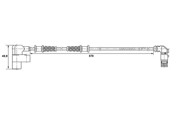 ABS-givare, Sensor, hjulvarvtal, Framaxel, Vänster Bosch 0 265 00 BOSCH ABS-givare, Sensor, hjulvarvtal, Framaxel, Vänster Bosch 0 265 00 BOSCH