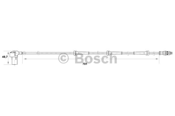 ABS-givare, Sensor, hjulvarvtal, framaxel vänster, Bakaxel vänste BOSCH ABS-givare, Sensor, hjulvarvtal, framaxel vänster, Bakaxel vänste BOSCH