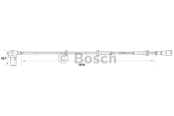 ABS-givare, Sensor, hjulvarvtal, Bakaxel, Bakaxel höger, framaxel BOSCH ABS-givare, Sensor, hjulvarvtal, Bakaxel, Bakaxel höger, framaxel BOSCH