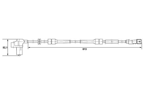 ABS-givare, Sensor, hjulvarvtal, Framaxel Bosch 0 265 006 388 BOSCH