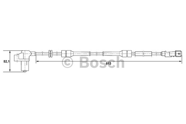 ABS-givare, Sensor, hjulvarvtal, Framaxel Bosch 0 265 006 388 BOSCH