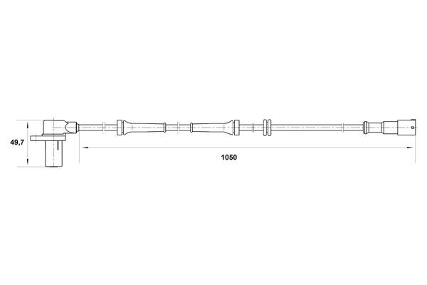 ABS-givare, Sensor, hjulvarvtal, Framaxel Bosch 0 265 006 414 BOSCH