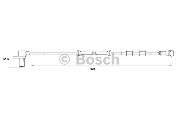 ABS-givare, Sensor, hjulvarvtal, Framaxel Bosch 0 265 006 425 BOSCH