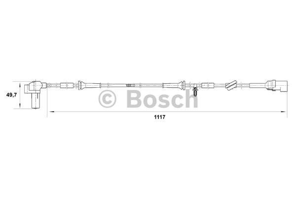 ABS-givare, Sensor, hjulvarvtal, Framaxel Bosch 0 265 006 458 BOSCH ABS-givare, Sensor, hjulvarvtal, Framaxel Bosch 0 265 006 458 BOSCH