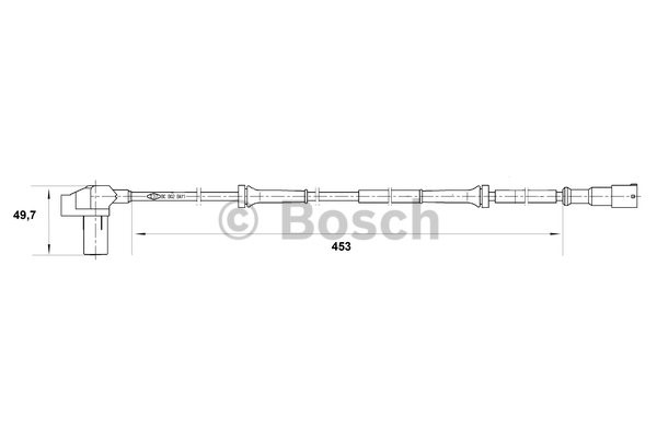 ABS-givare, Sensor, hjulvarvtal, Framaxel Bosch 0 265 006 528 BOSCH ABS-givare, Sensor, hjulvarvtal, Framaxel Bosch 0 265 006 528 BOSCH