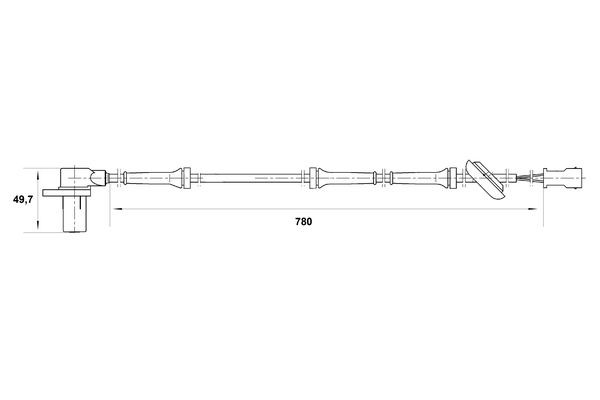 ABS-givare, Sensor, hjulvarvtal, Bakaxel, Höger Bosch 0 265 006 5 BOSCH ABS-givare, Sensor, hjulvarvtal, Bakaxel, Höger Bosch 0 265 006 5 BOSCH