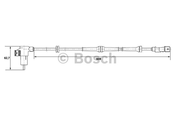 ABS-givare, Sensor, hjulvarvtal, Bakaxel Bosch 0 265 006 659 BOSCH