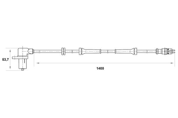 ABS-givare, Sensor, hjulvarvtal, Framaxel Bosch 0 265 006 673 BOSCH