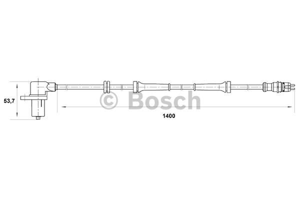 ABS-givare, Sensor, hjulvarvtal, Framaxel Bosch 0 265 006 673 BOSCH