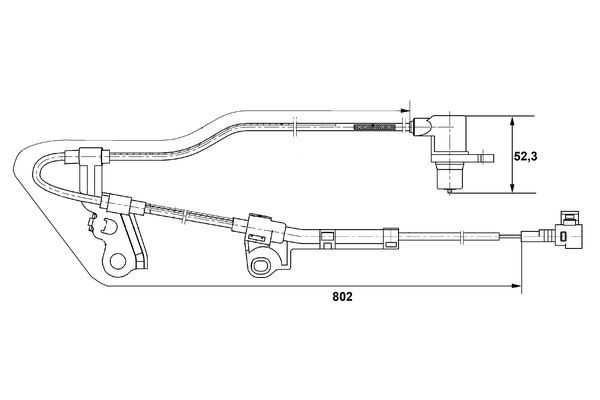 ABS-givare, Sensor, hjulvarvtal, Framaxel, Vänster Bosch 0 265 00 BOSCH ABS-givare, Sensor, hjulvarvtal, Framaxel, Vänster Bosch 0 265 00 BOSCH