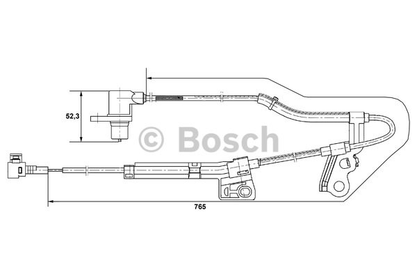 ABS-givare, Sensor, hjulvarvtal, Framaxel, Höger Bosch 0 265 006  BOSCH
