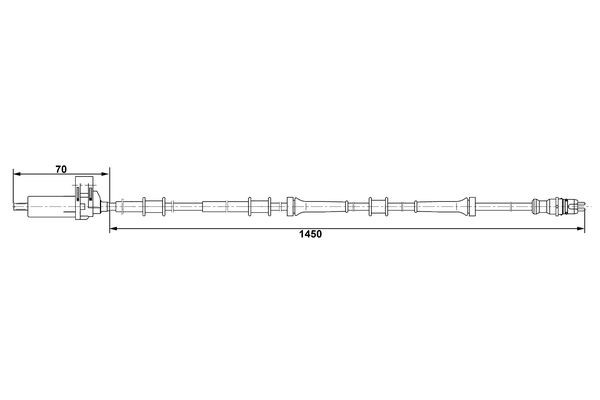 ABS-givare, Sensor, hjulvarvtal, Bakaxel, Höger Bosch 0 265 006 6 BOSCH
