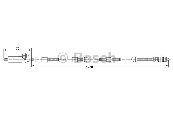 ABS-givare, Sensor, hjulvarvtal, Bakaxel, Höger Bosch 0 265 006 6 BOSCH