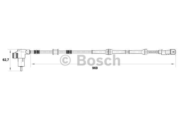 ABS-givare, Sensor, hjulvarvtal, Bakaxel Bosch 0 265 006 793 BOSCH ABS-givare, Sensor, hjulvarvtal, Bakaxel Bosch 0 265 006 793 BOSCH