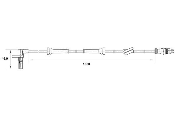 ABS-givare, Sensor, hjulvarvtal, Bakaxel, Höger Bosch 0 265 007 0 BOSCH ABS-givare, Sensor, hjulvarvtal, Bakaxel, Höger Bosch 0 265 007 0 BOSCH