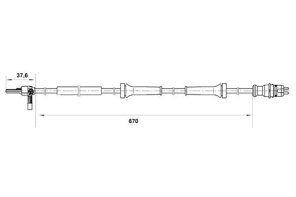 ABS-givare, Sensor, hjulvarvtal, Bak Bosch 0 265 007 045 BOSCH ABS-givare, Sensor, hjulvarvtal, Bak Bosch 0 265 007 045 BOSCH