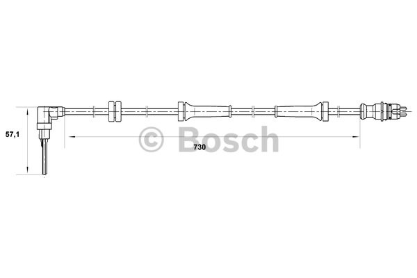 ABS-givare, Sensor, hjulvarvtal, Fram, Höger Bosch 0 265 007 070 BOSCH ABS-givare, Sensor, hjulvarvtal, Fram, Höger Bosch 0 265 007 070 BOSCH
