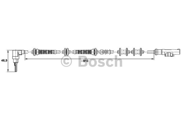 ABS-givare, Sensor, hjulvarvtal, Framaxel Bosch 0 265 007 448 BOSCH
