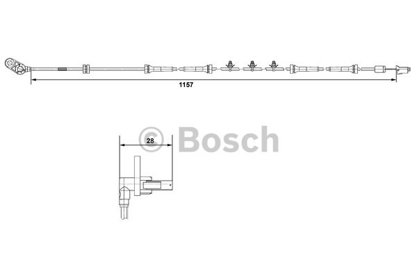 ABS-givare, Sensor, hjulvarvtal, Framaxel, Vänster Bosch 0 265 00 BOSCH ABS-givare, Sensor, hjulvarvtal, Framaxel, Vänster Bosch 0 265 00 BOSCH