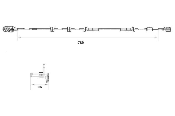 ABS-givare, Sensor, hjulvarvtal, Bakaxel, Vänster Bosch 0 265 007 BOSCH ABS-givare, Sensor, hjulvarvtal, Bakaxel, Vänster Bosch 0 265 007 BOSCH