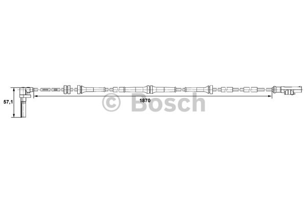 ABS-givare, Sensor, hjulvarvtal, Framaxel, Vänster Bosch 0 265 00 BOSCH ABS-givare, Sensor, hjulvarvtal, Framaxel, Vänster Bosch 0 265 00 BOSCH