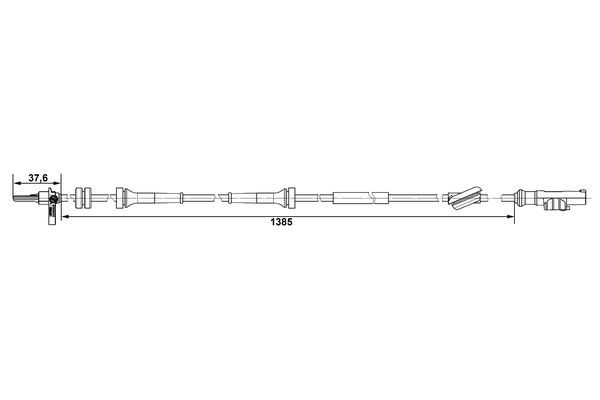 ABS-givare, Sensor, hjulvarvtal, Bakaxel Bosch 0 265 007 488 BOSCH ABS-givare, Sensor, hjulvarvtal, Bakaxel Bosch 0 265 007 488 BOSCH