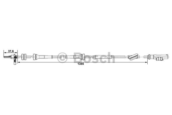 ABS-givare, Sensor, hjulvarvtal, Bakaxel Bosch 0 265 007 488 BOSCH