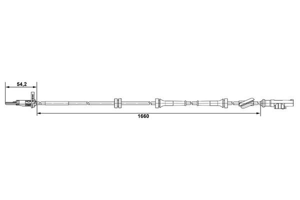 ABS-givare, Sensor, hjulvarvtal, Bakaxel, Höger Bosch 0 265 007 5 BOSCH ABS-givare, Sensor, hjulvarvtal, Bakaxel, Höger Bosch 0 265 007 5 BOSCH