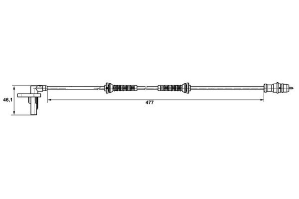 ABS-givare, Sensor, hjulvarvtal, Framaxel Bosch 0 265 007 527 BOSCH ABS-givare, Sensor, hjulvarvtal, Framaxel Bosch 0 265 007 527 BOSCH