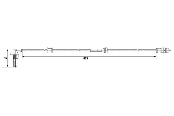 ABS-givare, Sensor, hjulvarvtal, Bakaxel, Höger Bosch 0 265 007 5 BOSCH ABS-givare, Sensor, hjulvarvtal, Bakaxel, Höger Bosch 0 265 007 5 BOSCH