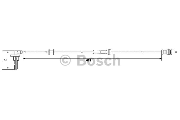 ABS-givare, Sensor, hjulvarvtal, Bakaxel, Höger Bosch 0 265 007 5 BOSCH ABS-givare, Sensor, hjulvarvtal, Bakaxel, Höger Bosch 0 265 007 5 BOSCH