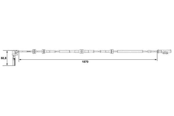 ABS-givare, Sensor, hjulvarvtal, Framaxel, Höger Bosch 0 265 007 BOSCH ABS-givare, Sensor, hjulvarvtal, Framaxel, Höger Bosch 0 265 007 BOSCH