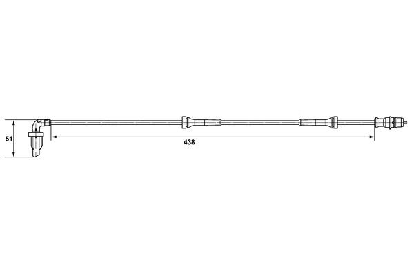 ABS-givare, Sensor, hjulvarvtal, Bakaxel, Höger Bosch 0 265 007 5 BOSCH