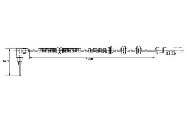 ABS-givare, Sensor, hjulvarvtal, Framaxel Bosch 0 265 007 685 BOSCH